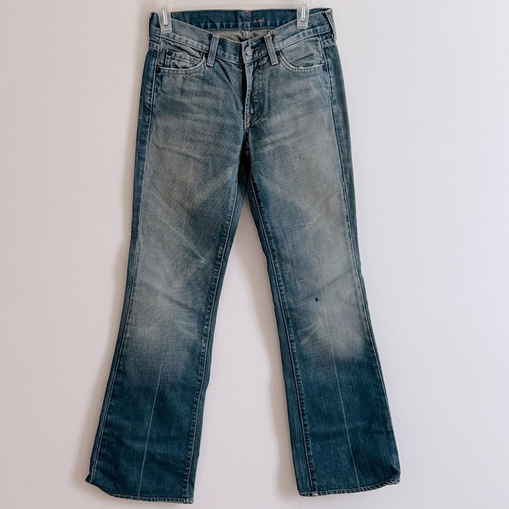7 For All Mankind Blue Flare Jeans